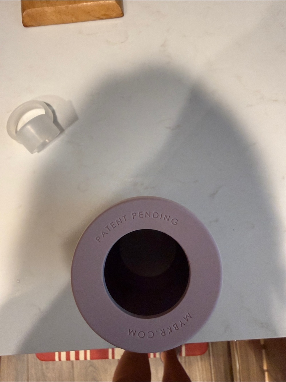 bkr Matte Lavender Glass Bottle with Clear Ring Cap - Picture 2 of 3